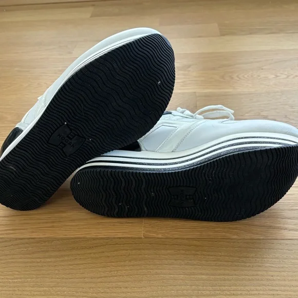 Hogan white leather platform sneakers Size 8 - Picture 7 of 10